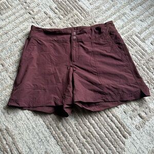 REI women’s burgundy shorts